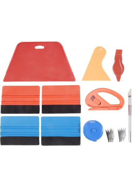 20 Parça Araba Vinil Kaplama Alet Seti, Araba Kaplama ve Duvar Kağıdı Montajı Için Duvar Kağıdı Düzeltme Aleti (Yurt Dışından)