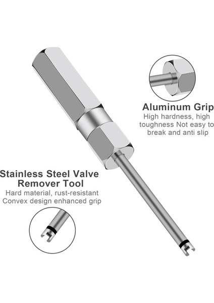 Adet Supap Çekirdeği Çıkarma Alet Seti, Tornavida Supap Sapı Çekirdeği Çıkarıcı, Schrader Supap Çekirdekleri Için Lastik Supap Aleti (Yurt Dışından) modelleri