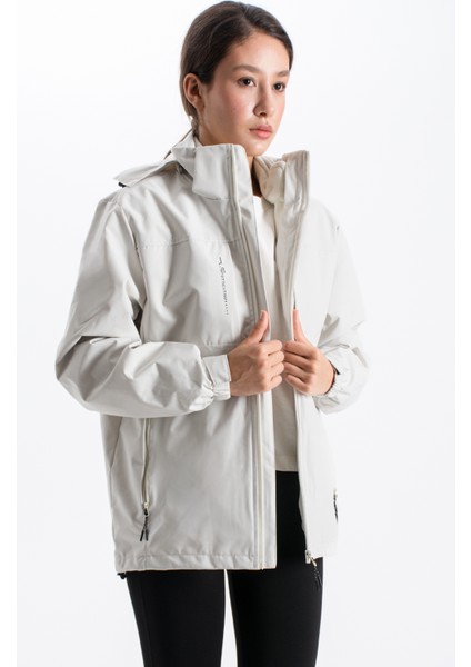 Kadın Cep ve Baskı Detaylı Kaban A25589