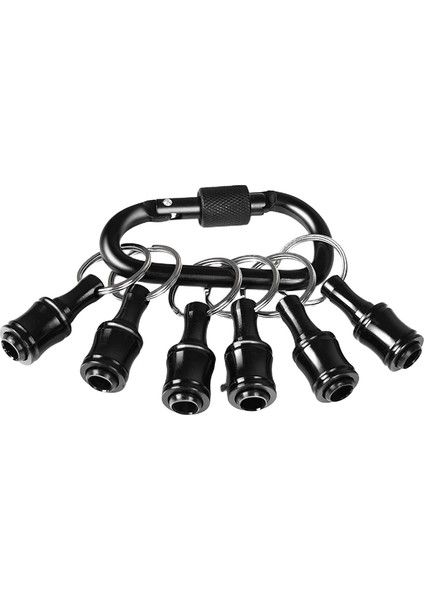 Bit Tutucu 1/4 Inç Altıgen Tornavida Uç Tutucu Uzatma Çubuğu Anahtarlık Vida Adaptörü Matkap Matkap Uç Tutucu Siyah (Yurt Dışından)