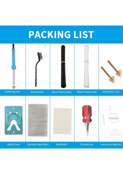 Plastik Kaynak Makinesi Seti 80W Araba Kaynak Tamir Seti Tampon Kayak Tamir Lehimleme Istasyonu Isıtma Tamir Aleti Abd Fişi (Yurt Dışından) fırsatları