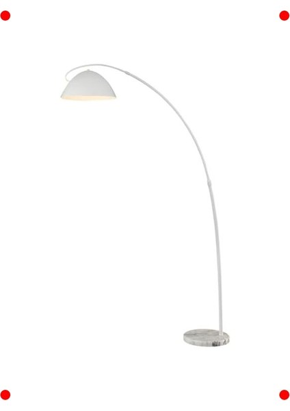 Modern Tasarım Beyaz Ayaklı Lamba - E27 Uyumlu