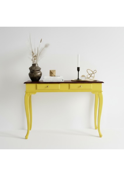 110 cm Masif Lükens Sarı Ceviz Çalışma Masası modelleri