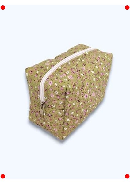 Kapitone Seyahat Makyaj Çantası - Yeşil fiyatları