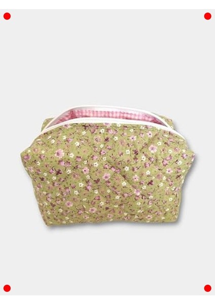 Kapitone Seyahat Makyaj Çantası - Yeşil fırsatları