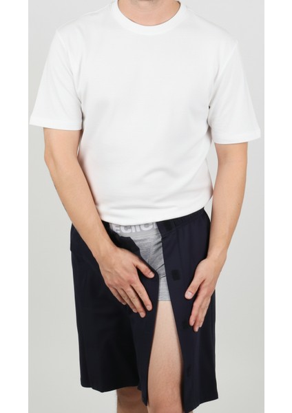 Adaptif Lacivert Yatan Hasta Bakım ve Tedavi Şortu modelleri