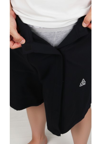 Adaptif Lacivert Yatan Hasta Bakım ve Tedavi Şortu