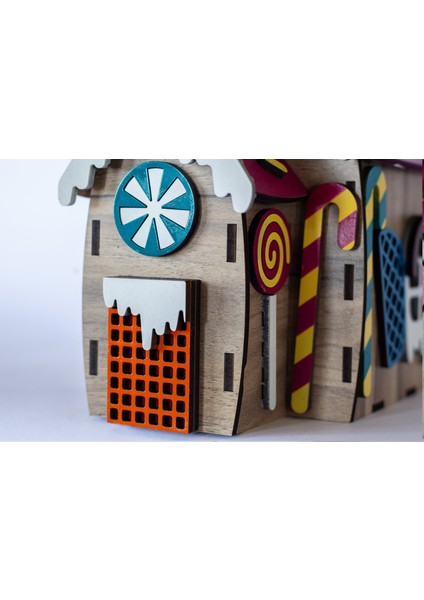 🎄 Zencefilli Kurabiye Evi – Mini Ahşap Book Nook – Kendin Yap Yılbaşı Evi Maketi indirimleri