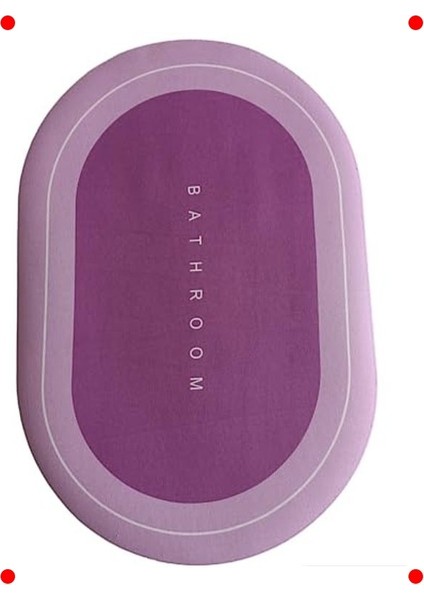 Kaydırmaz Tabanlı Banyo Paspası (60X40 Cm, Lila)