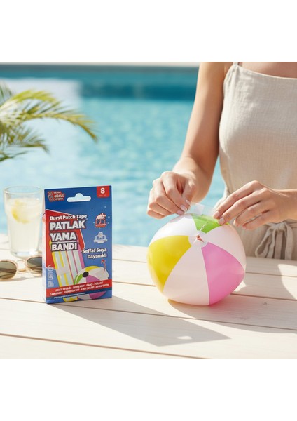 Patlak Yama Bandı Deniz Yatağı Deniz Topu Şişme Havuz Tamir Bandı Suya Dayanıklı 8 Adet fiyatları