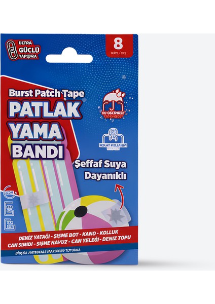 Patlak Yama Bandı Deniz Yatağı Deniz Topu Şişme Havuz Tamir Bandı Suya Dayanıklı 8 Adet indirimleri
