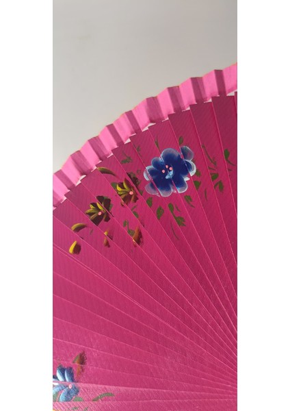 Flamenco Serisi Yelpaze – Pasión Fucsia | Büyük Boy Canlı Fuşya Tutku