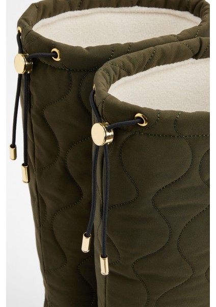 Marnie Kapitone Tall Welly Çizme OL71 Olive-Black