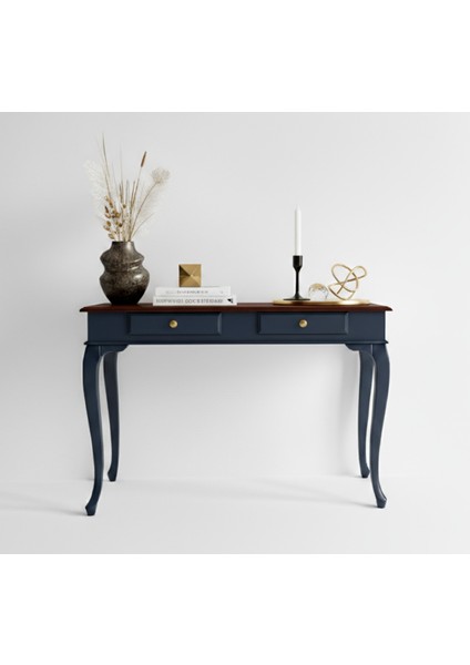 100 cm Masif Lükens Lacivert Ceviz Çalışma Masası modelleri