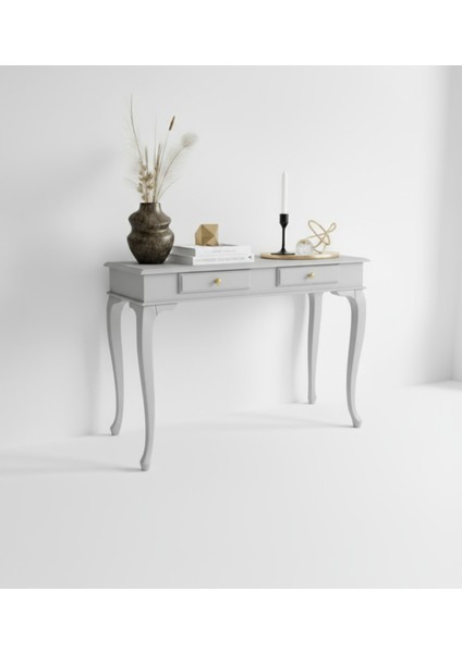 110 cm Masif Lükens Açık Gri Çalışma Masası fiyatları