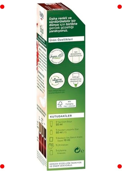 Kalıcı Doğal Renkler Saç Boyası - Ateş Kızılı fiyatları