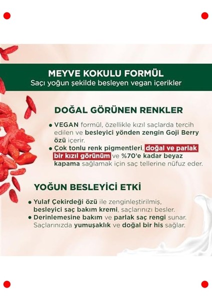 Kalıcı Doğal Renkler Saç Boyası - Ateş Kızılı modelleri