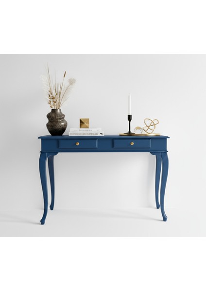 100 cm Masif Lükens Mavi Çalışma Masası modelleri