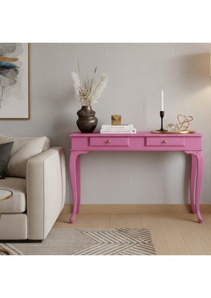 100 cm Masif Lükens Pembe Çalışma Masası