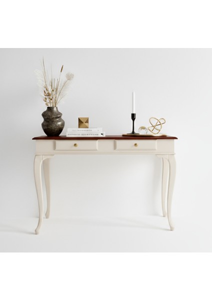 110 cm Masif Lükens Krem Ceviz Çalışma Masası modelleri