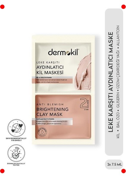 Aydınlatıcı Leke Karşıtı Maske 2x7.5 ml - Cilt Tonu Eşitleyici fiyatları