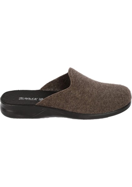 Arven Üstü Keçe Füme Renk Kışlık Ev Terliği