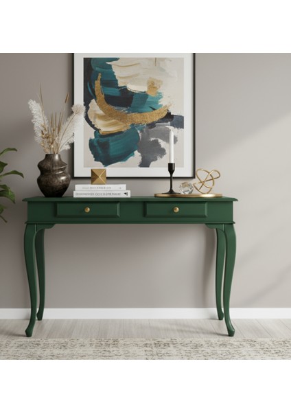 120 cm Masif Lükens Yeşil Çalışma Masası