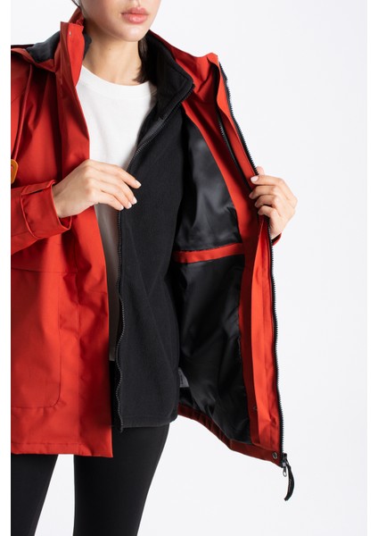 Kadın Arkası Rüzgarlıklı Içi Polarlı Kaban A963518 modelleri