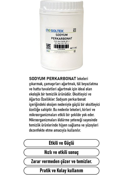 Doğal Çamaşır Beyazlatıcı & Leke Çıkarıcı – Sodyum Perkarbonat Ikili Set modelleri