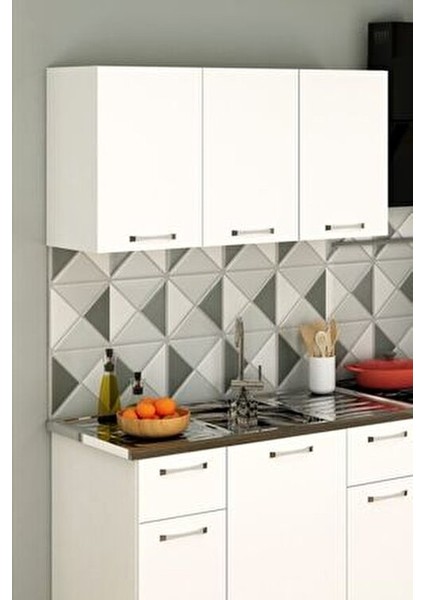 Panovit 120 cm Mini Mutfak Üst Melamin Kaplama Geniş Depolama Alanı ile