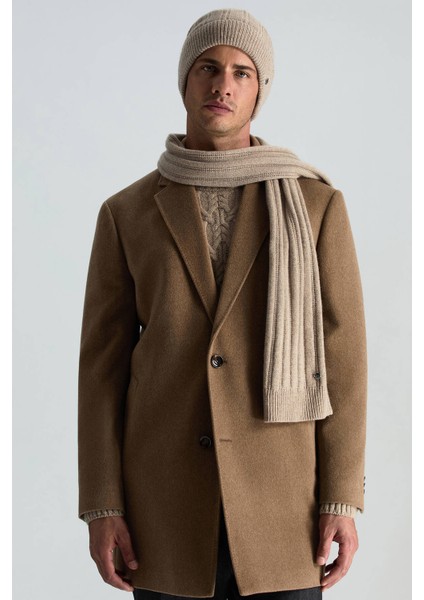 Saf Kaşmir Örgü Desenli Camel Bere modelleri