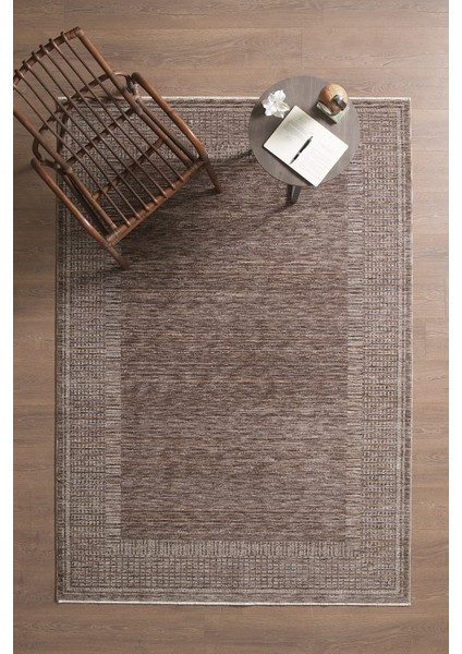 Olivia Premium Bambu Polyester Oturma Odası Salon Yatak Odası Halısı Eskitme Vintage Halı