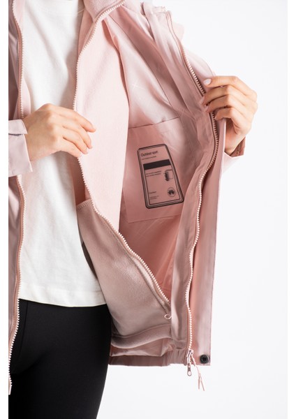 Kadın Göğüsü Cepli Içi Polarlı Kaban A96888 indirimleri