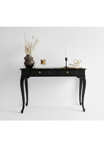 110 cm Masif Lükens Siyah Çalışma Masası modelleri