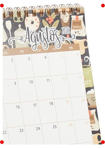 Akademik Masa Takvimi - Kahve Rengi - 17.5X20 cm modelleri