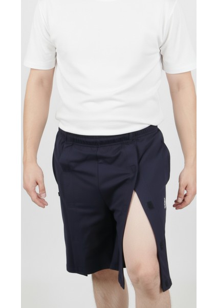 Adaptif Lacivert Yatan Hasta Bakım ve Tedavi Şortu