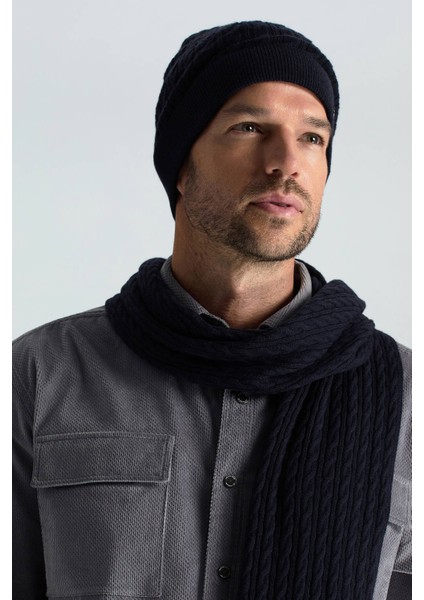 Lambswool Yün Lacivert Atkı fiyatları