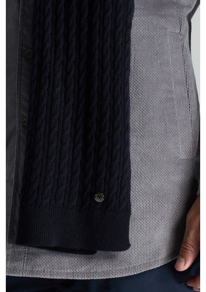 Lambswool Yün Lacivert Atkı modelleri