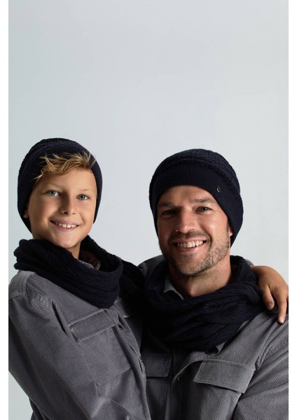 Lambswool Yün Lacivert Atkı fırsatları