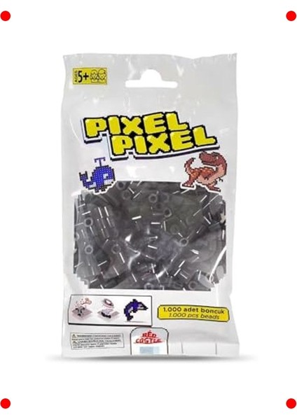 1000 Adet Siyah Midi Aktivite Boncukları - Pixel Sanatı