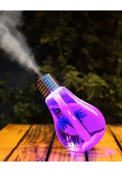 Ampul Şeklinde LED Işıklı Hava Nemlendirici – USB Su Buhar Makinesi, Mini Aroma Difüzör, Masa Üstü Dekoratif Humidifier fiyatları