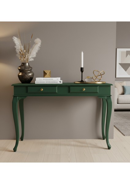 100 cm Masif Lükens Yeşil Çalışma Masası