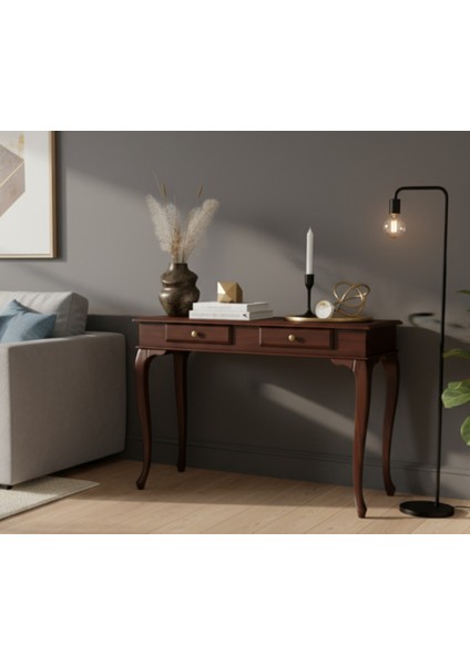 120 cm Masif Lükens Ceviz Çalışma Masası