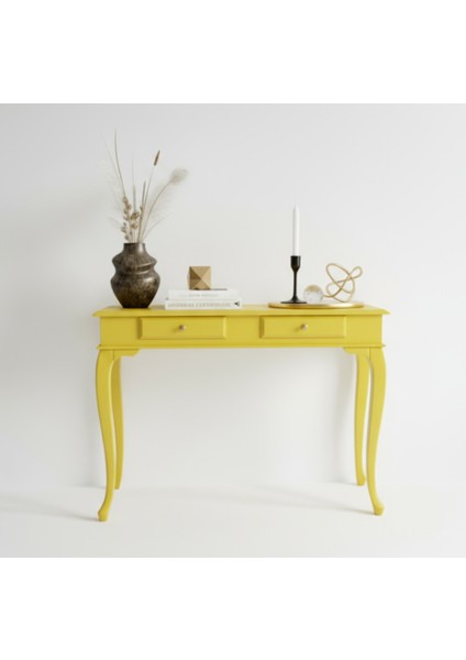 110 cm Masif Lükens Sarı Çalışma Masası modelleri