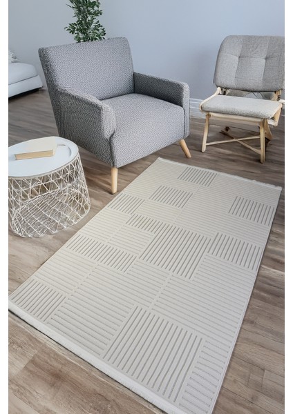 Ekru Beyaz Sisal Bukle Dokuma Hasır Desen Kaymaz Saçaklı Makine Halısı – Salon, Mutfak, Çocuk Odası Halı fiyatları