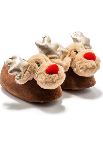 Geyik-Çocuk Hayvanlı Panduf Kahverengi 34/43 indirimleri