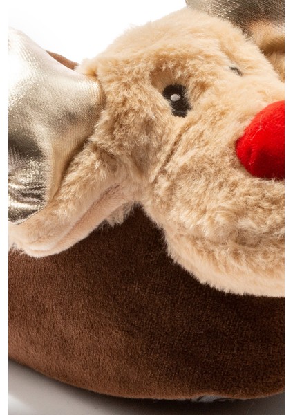 Geyik-Çocuk Hayvanlı Panduf Kahverengi 34/43