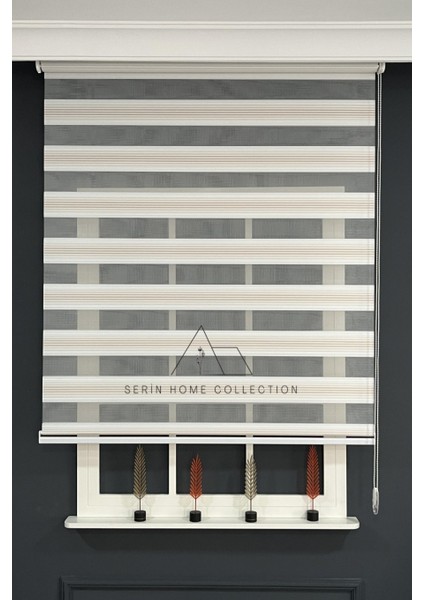 Vizon Geçişli Dar Plise Zebra Stor Perde (Dayanıklı Alüminyum Kasa)