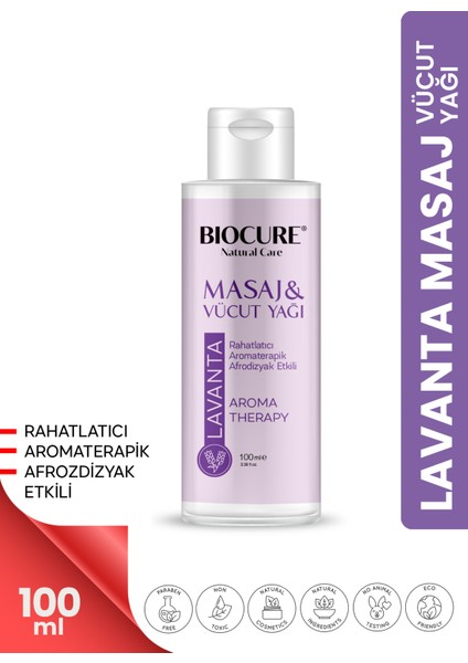 Rahatlatıcı - Aromaterapik Afrodizyak Etkili Masaj Yağı ve Vücut Bakım Yağı Lavanta Özlü
