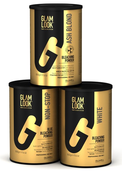 GLAMLOOK Non-Stop | Mavi Toz Açıcı 500 gr. | Profesyonel Yüksek Açma Gücü | Zarar Vermeyen Nemlendirici Formül | Kuaför Kullanımına Uygun Saç Rengi Açıcı Toz fiyatları